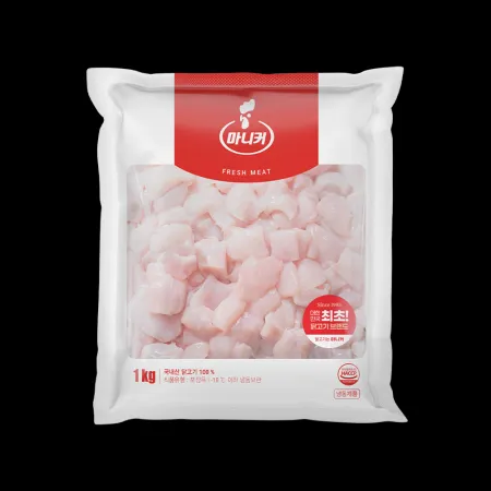 [청하유통] 마니커 한입(큐브) 닭가슴살 (1.5cm) 1kg