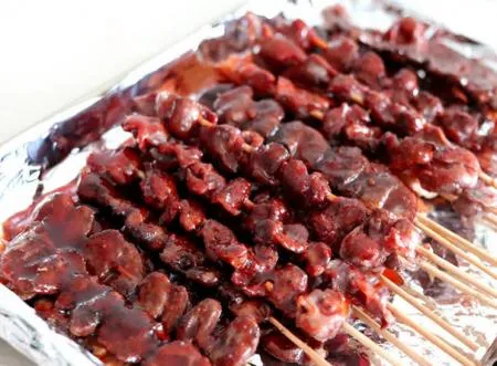 [청하유통] 국내산 염통꼬치(1kg/50꼬치)-1EA 이미지