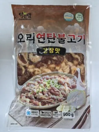 [청하유통] 간장맛 오리연탄불고기(500g) 국내산 오리주물럭 캠핑요리 술안주 밥반찬