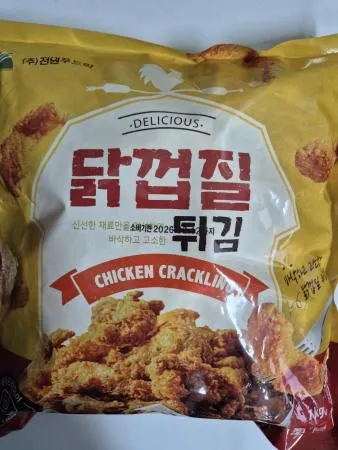 [청하유통] 국내산 바삭바삭 고소한 닭껍질 튀김(1kg)
