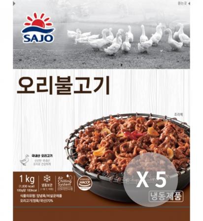 국내산 사조원 오리불고기(주물럭) 1kg*5ea