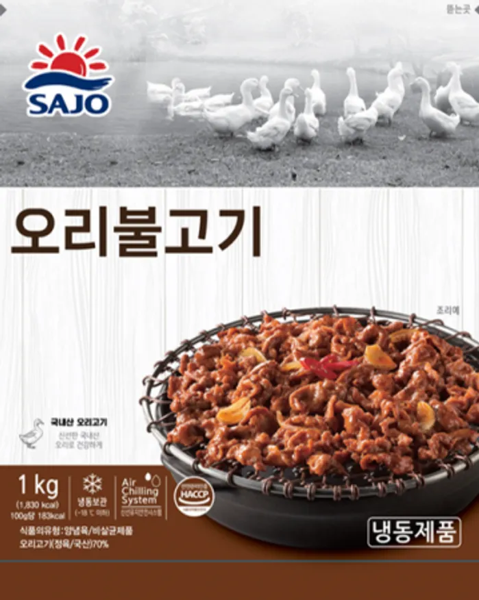 국내산 사조원 오리불고기(주물럭) 1kg 이미지