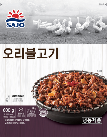 국내산 사조원 오리불고기(주물럭) 600g