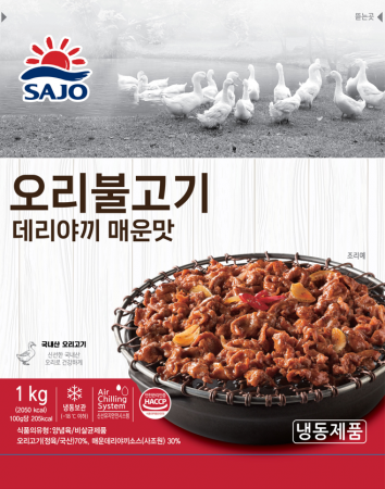 국내산 사조원 오리불고기 데리야끼 매운맛(주물럭) 1kg