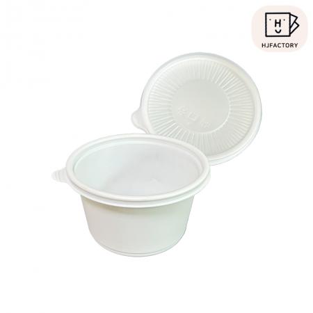 (용기+뚜껑=600개세트) 140파이 원형 백색 대