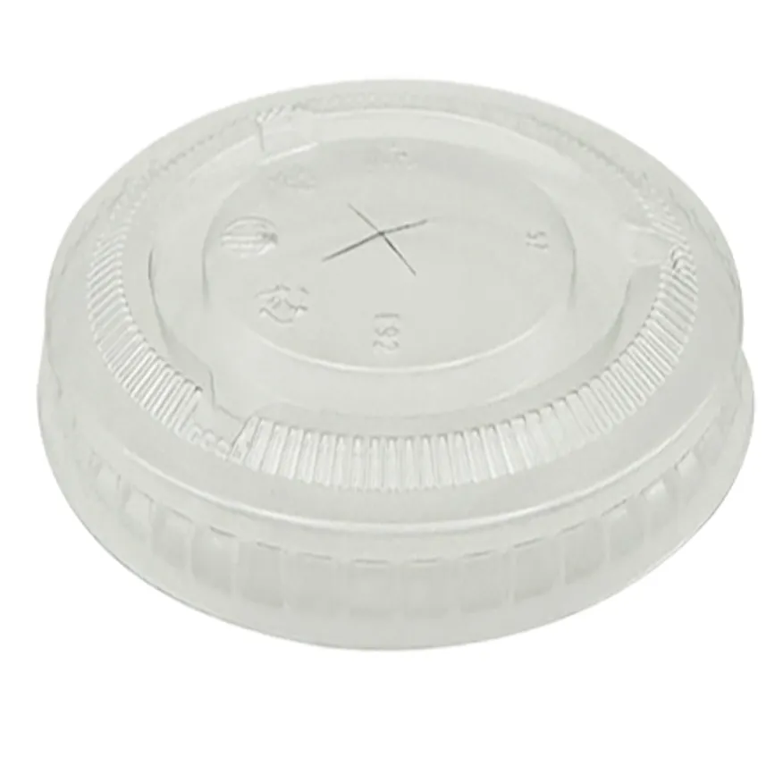 테이크아웃 아이스컵 투명컵 평뚜껑 이미지