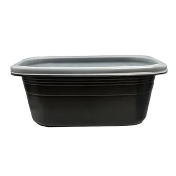 다용도 사각 죽용기 대(검정) 용기+뚜껑 200세트