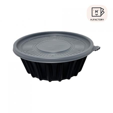 [YP] 195파이 탕용기/면용기/칼국수용기 소 (검정) 용기+뚜껑 300세트