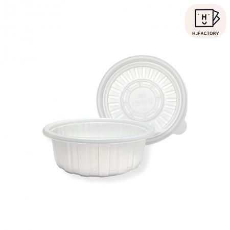 (용기+뚜껑 400개 세트) 158파이 (소) 백색 우동그릇 삼계탕그릇 등 전자레인지사용가능