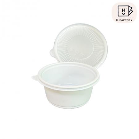 (용기+뚜껑=600개세트) 140파이 원형 백색 중