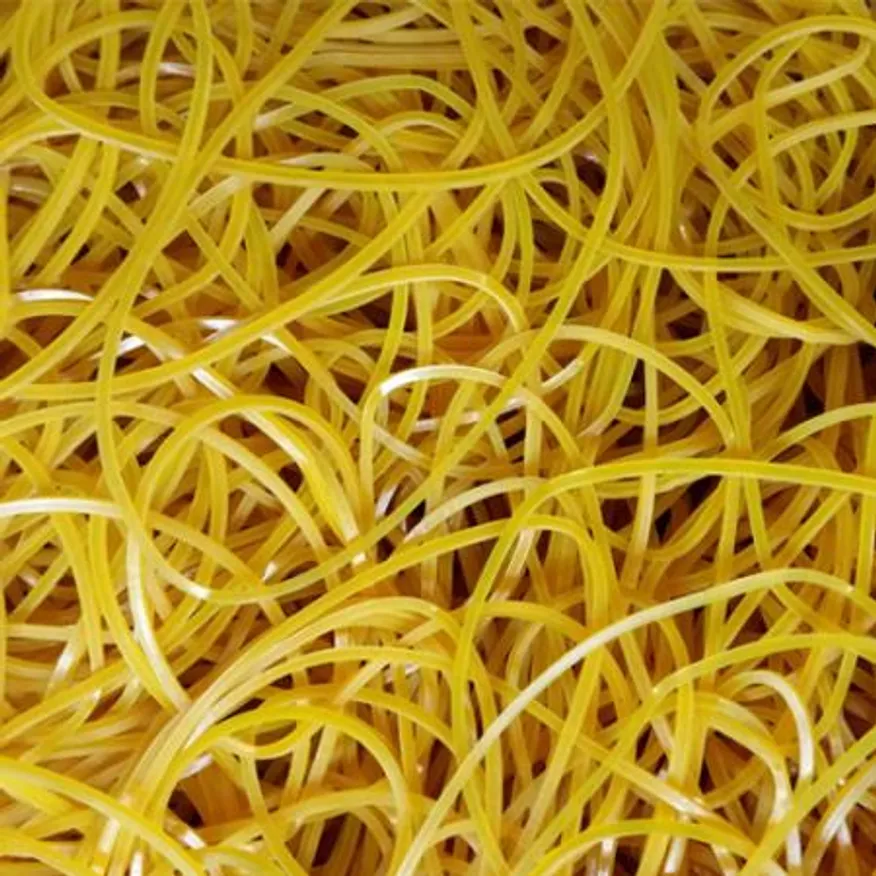 고무밴드(노란색원형고무줄) 이미지