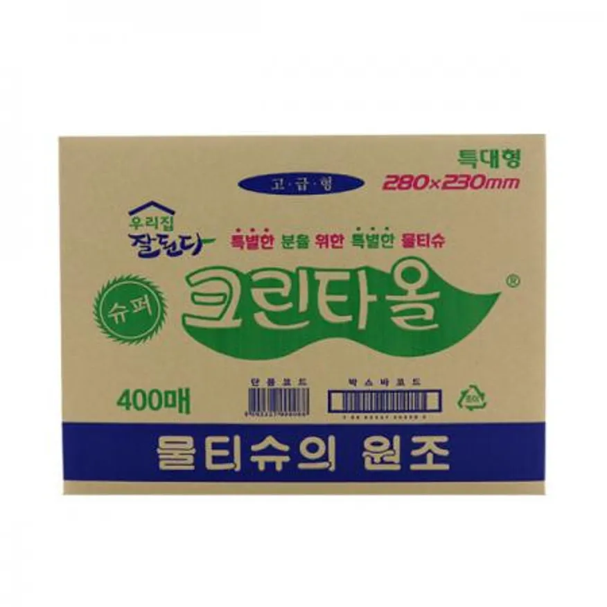 유한 크린 업소용 물티슈/물수건 유한크린 400매 이미지