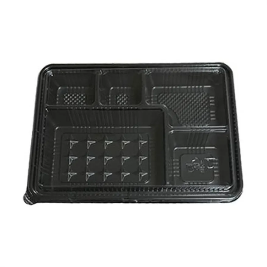 일회용 5칸돈가스용기/5칸도시락용기 용기+뚜껑 100세트 (합포장) 이미지