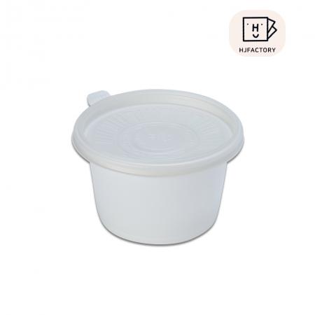 반찬 죽용기 반죽용기 PP 125파이 (대) 백색 (용기+뚜껑 600개 세트)