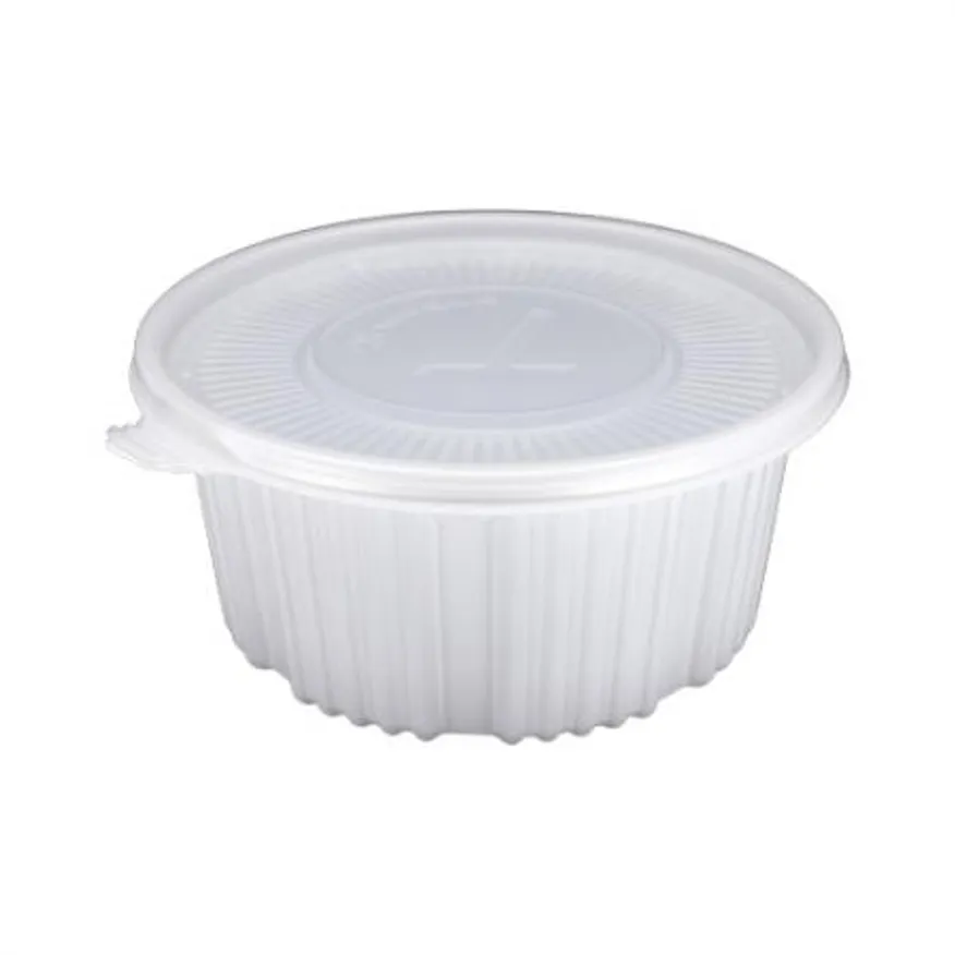 220파이 탕용기/감자탕용기 중 (백색) 용기+뚜껑 200세트 이미지