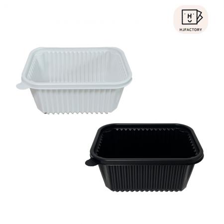 (용기+뚜껑 300개세트) 미니 사각찜용기(대) 백색 20159