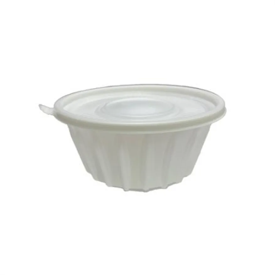 195파이 냉면용기/탕용기/면용기 대 (백색) 용기+뚜껑 300세트 이미지