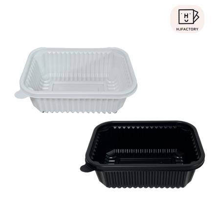 (용기+뚜껑 300개세트) 미니 사각찜용기(중) 검정 20157