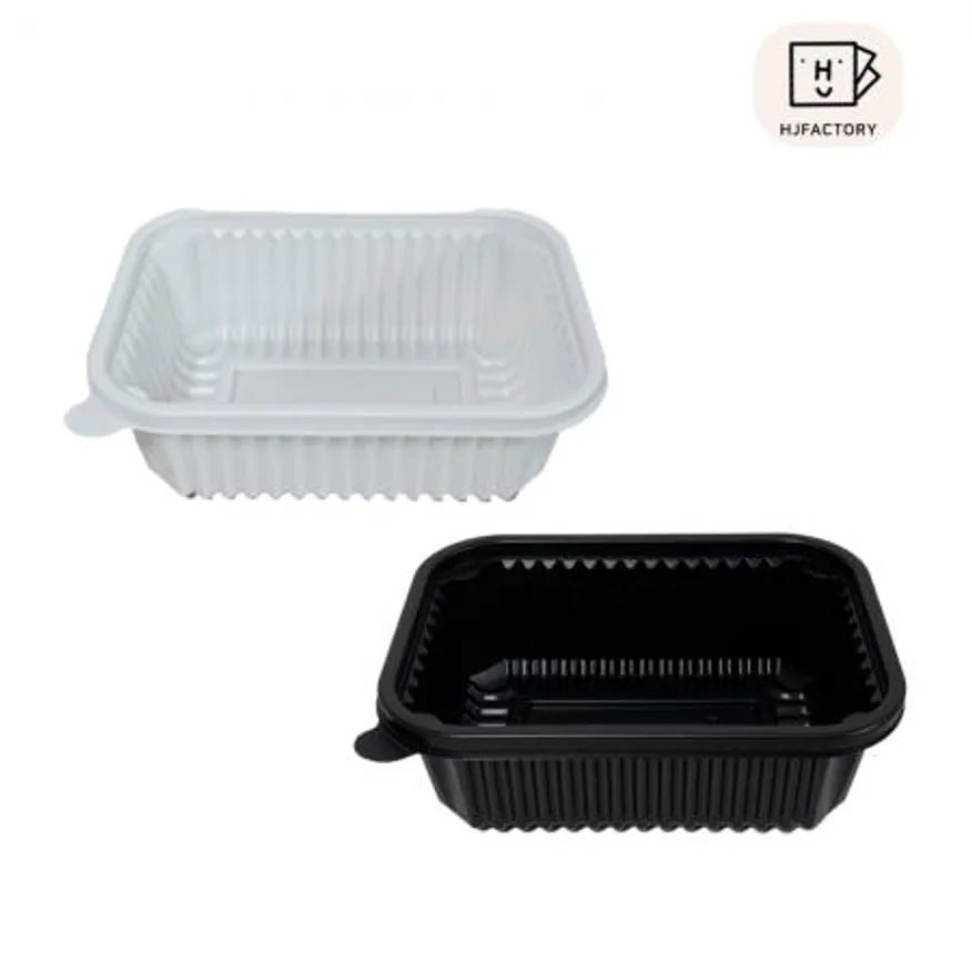 (용기+뚜껑 300개세트) 미니 사각찜용기(중) 검정 20157 이미지