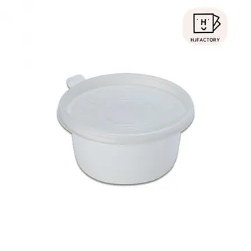 반찬 죽용기 반죽용기 PP 125파이 (중) 백색 (용기+뚜껑 600개 세트)