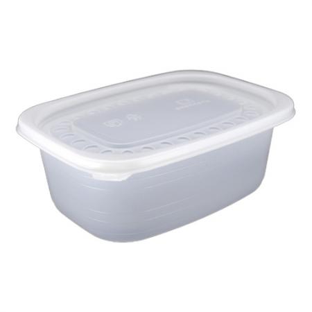 다용도 사각 죽용기 대(반투명) 용기+뚜껑 200세트 