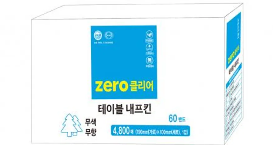 국내원단 국내생산 제로클리어 테이블냅킨 4,800매 이미지
