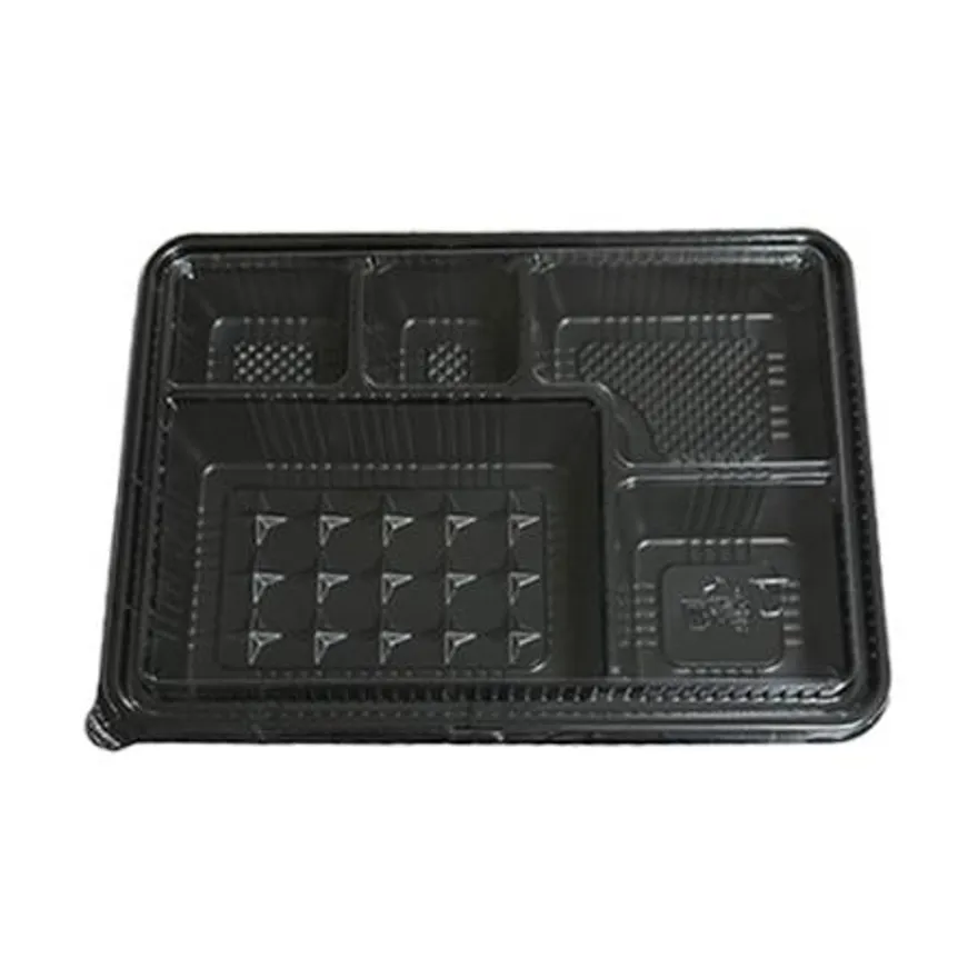 일회용 5칸돈가스용기/5칸도시락용기 용기+뚜껑 200세트 이미지