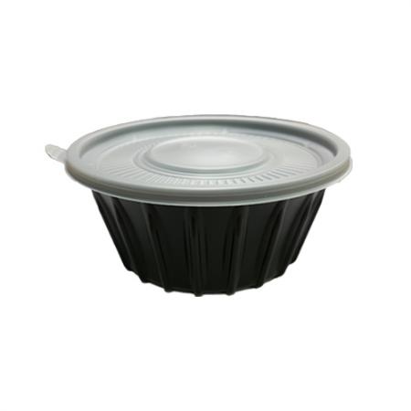 195파이 냉면용기/탕용기/면용기 대 (검정) 용기+뚜껑 300세트