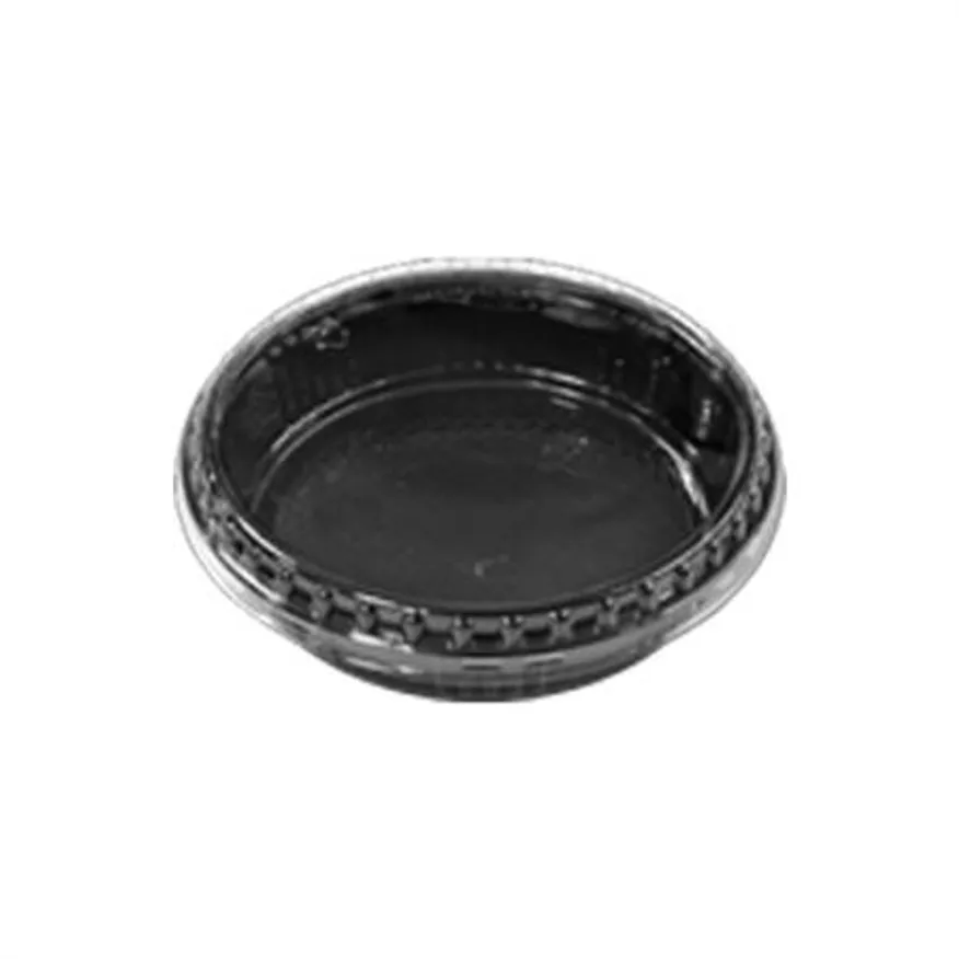 원형샐러드,찬 170Ø 용기(검정) 1칸 이미지