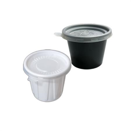 일회용 소스용기/다용도 75파이 대(백색) 용기+뚜껑 1500세트 (합포장) 이미지