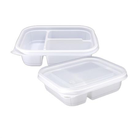 사각미니찬용기 TY-12144 3칸 용기+뚜껑 200세트