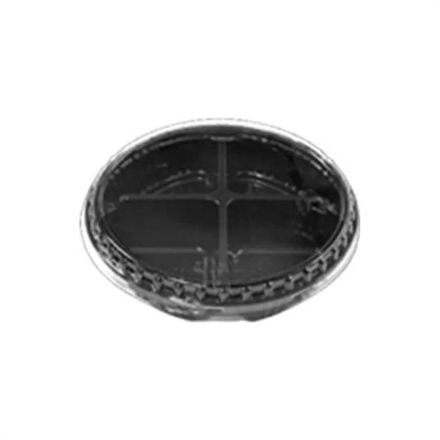 원형샐러드,찬 170Ø 용기(검정) 4칸 이미지