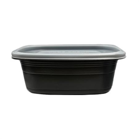 다용도 사각 죽용기 중(검정) 용기+뚜껑 200세트 