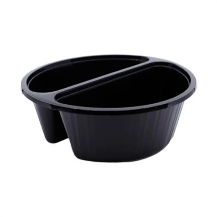 사출 중화면용기 2175 2칸 용기 200개 (검정) 이미지