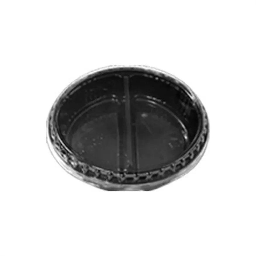 원형샐러드,찬 170Ø 용기(검정) 2칸 이미지