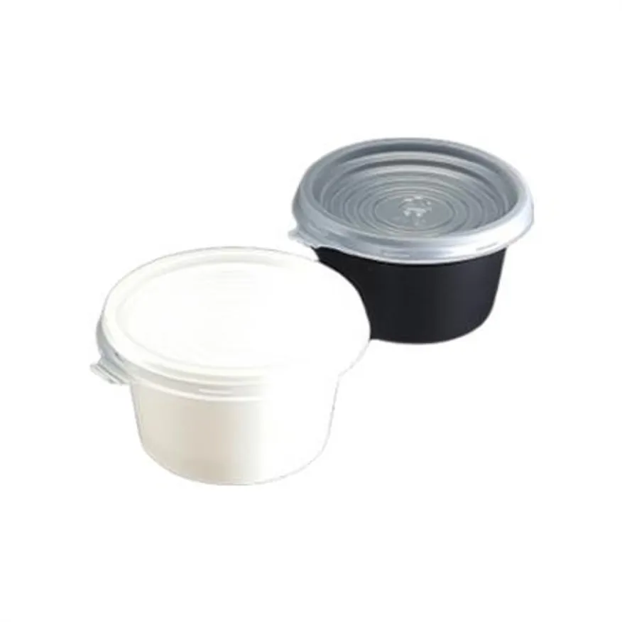 일회용 소스용기/다용도 70파이 대(백색) 용기+뚜껑 1500세트 (합포장) 이미지