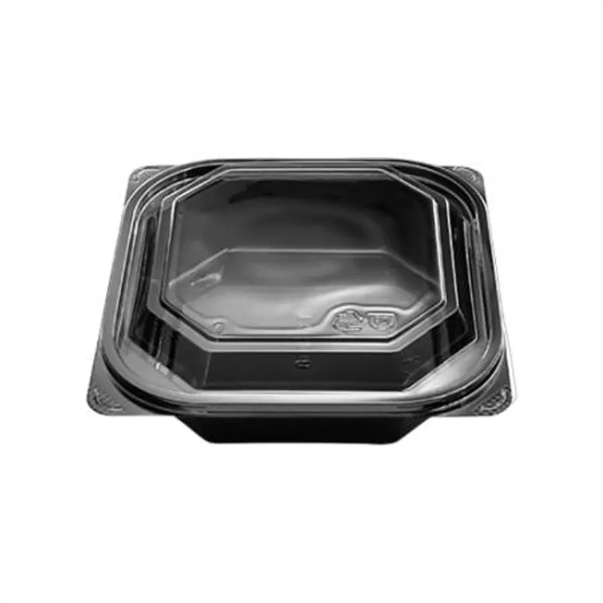 샐러드용기 TY-105 용기+뚜껑 (검정) 600세트 이미지