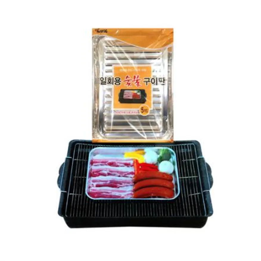 일회용 숯불 구이판 이미지