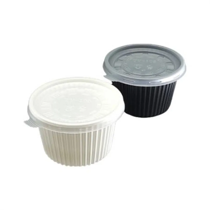 일회용 장국용기/다용도 105파이 대(검정) 용기+뚜껑 500세트(합포장) 이미지