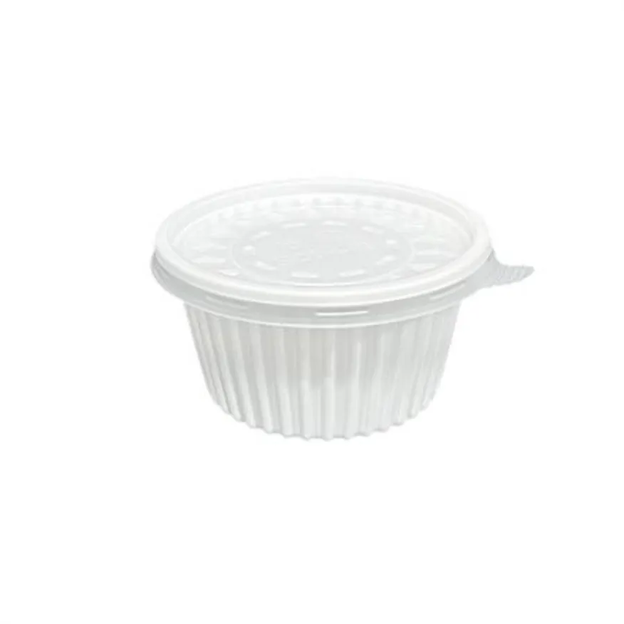 일회용 장국용기/다용도 PP 105파이 중(백색) 용기+뚜껑 1000세트 이미지