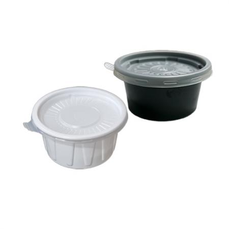 일회용 장국용기/다용도 95파이 소(검정) 용기+뚜껑 1000세트 이미지