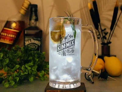 (소량인쇄가능)업소맥주유리컵 진 빅핸들 유리잔 500ml