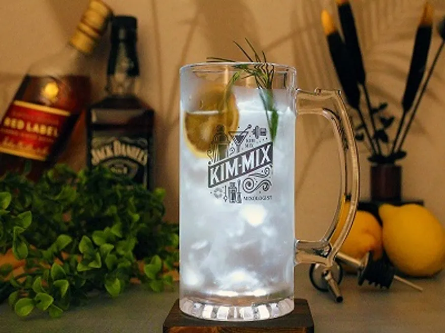 (소량인쇄가능)업소맥주유리컵 진 빅핸들 유리잔 500ml 이미지