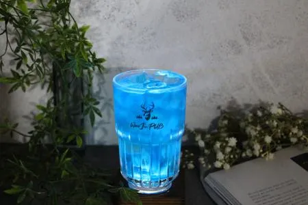 (소량인쇄가능)카페잔 물잔 하이볼 글라스잔 스트라이프 유리잔 이미지