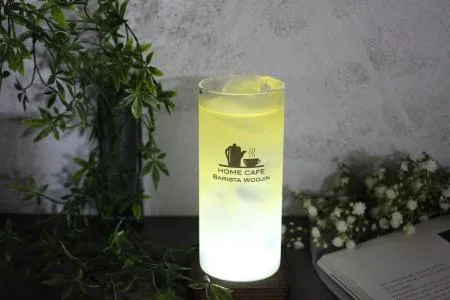 (소량인쇄가능)칵테일잔 카페잔 물잔 원형일자 하이볼 글라스잔450ml 이미지