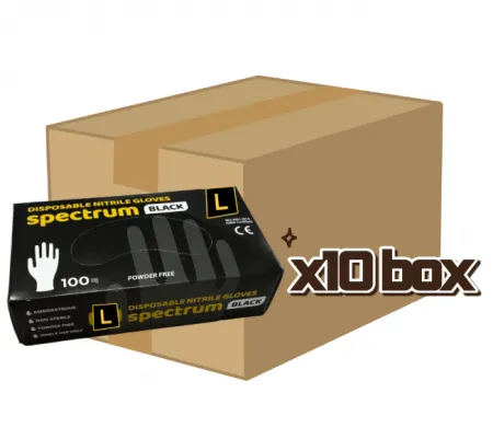 스펙트럼 니트릴장갑(L) 검정 / 100매x10 / box