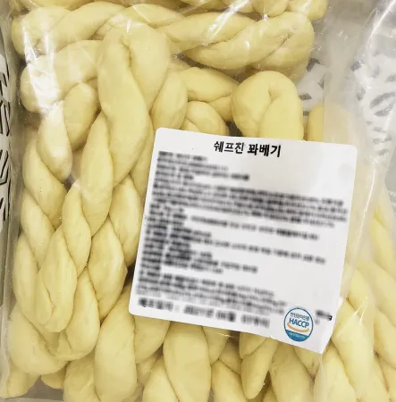 냉동 찹쌀 꽈배기 생지 앙금꽈배기 30개 단팥 80g*30ea/봉- 해동없이 바로 튀기는 국내유일 앙금꽈배기 이미지