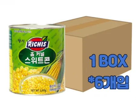 동서 리치스 홀 커널 스위트콘  / 2.95kg*6개입 / box / 옥수수 캔 통조림 
