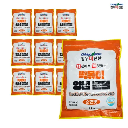 청우 더진한 떡볶이 양념분말 / 1kg*10봉 / box
