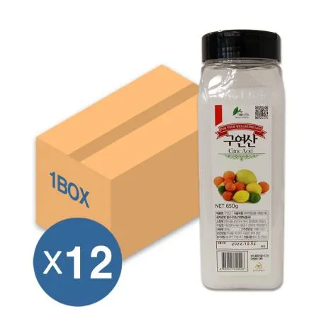 이슬나라 구연산 650g 12개입 1박스